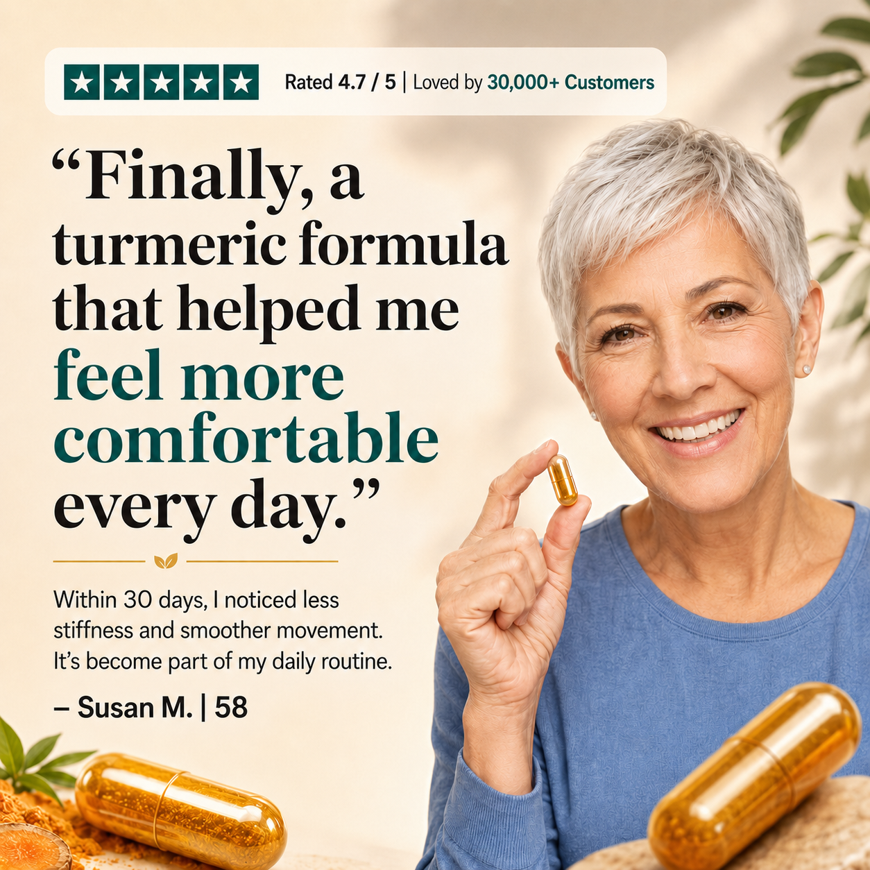 Pure Curcumin Turmeric Capsules (1,000mg)